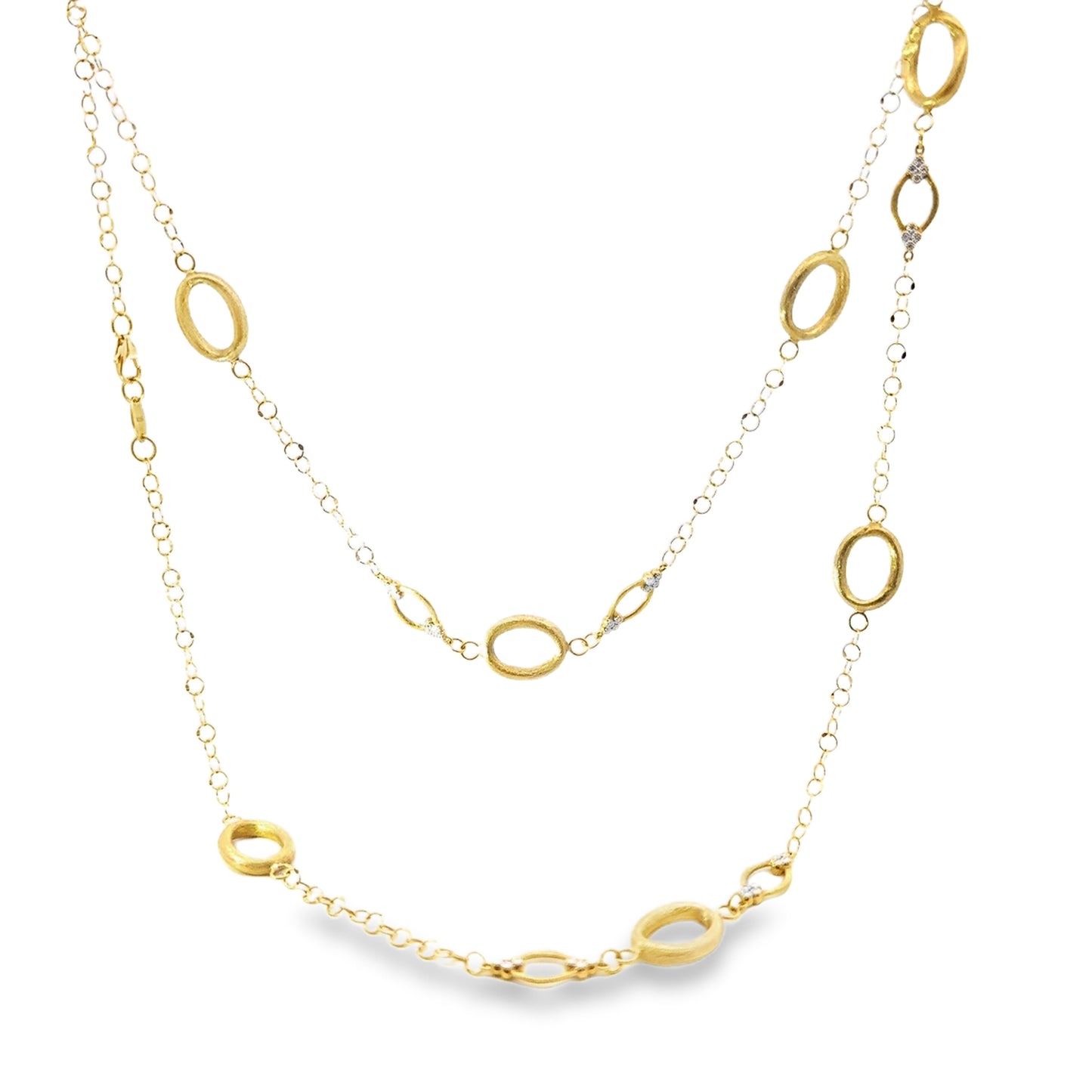 18K Yellow Gold Loopy Chain Necklace