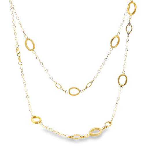 18K Yellow Gold Loopy Chain Necklace