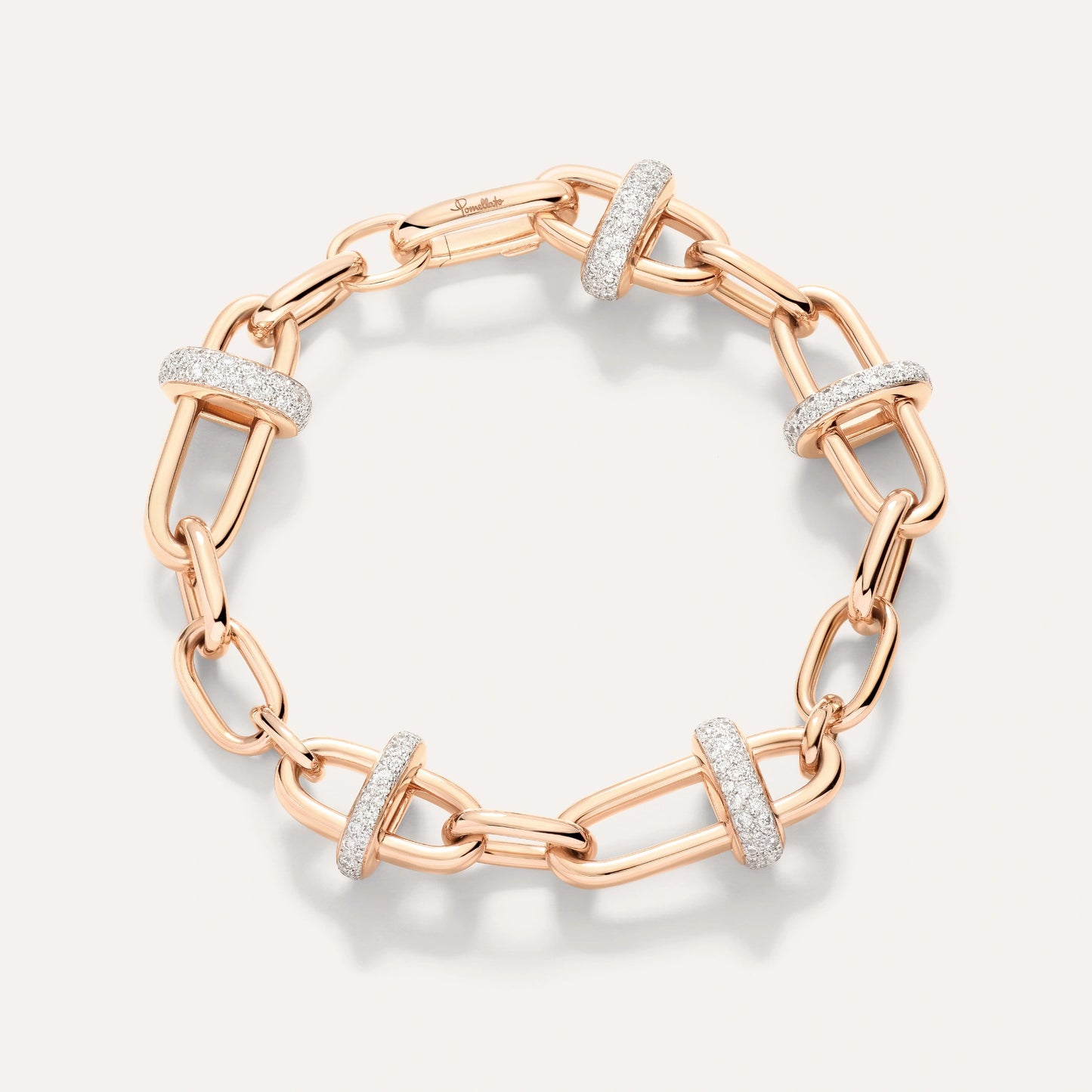 18K Rose Gold Links Iconica Bracelet Gold (2.19ct Diamonds)