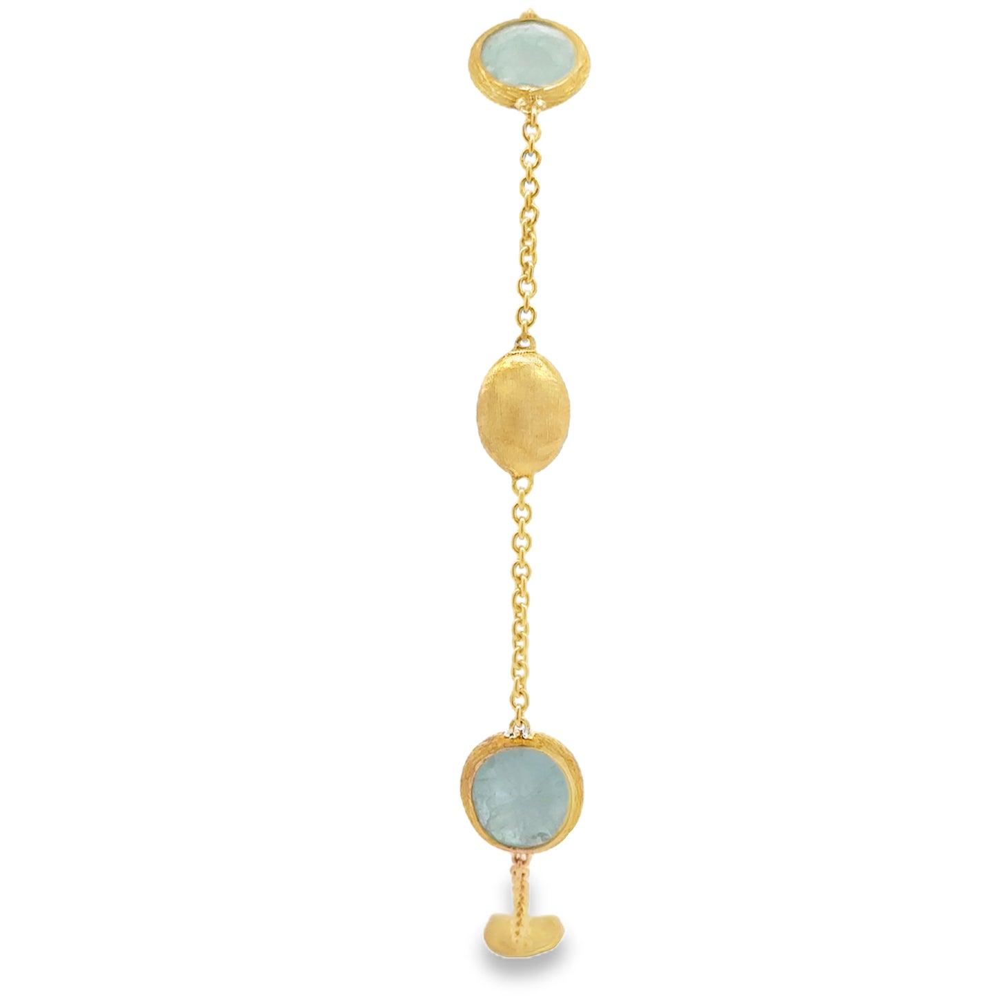 18K Yellow Gold Aquamarine Bracelet