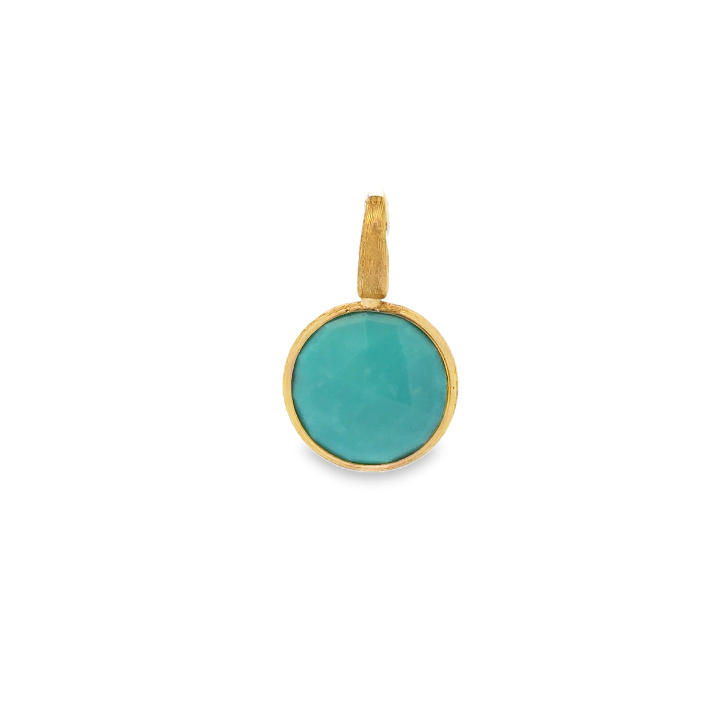18K Yellow Gold Turquoise Pendant