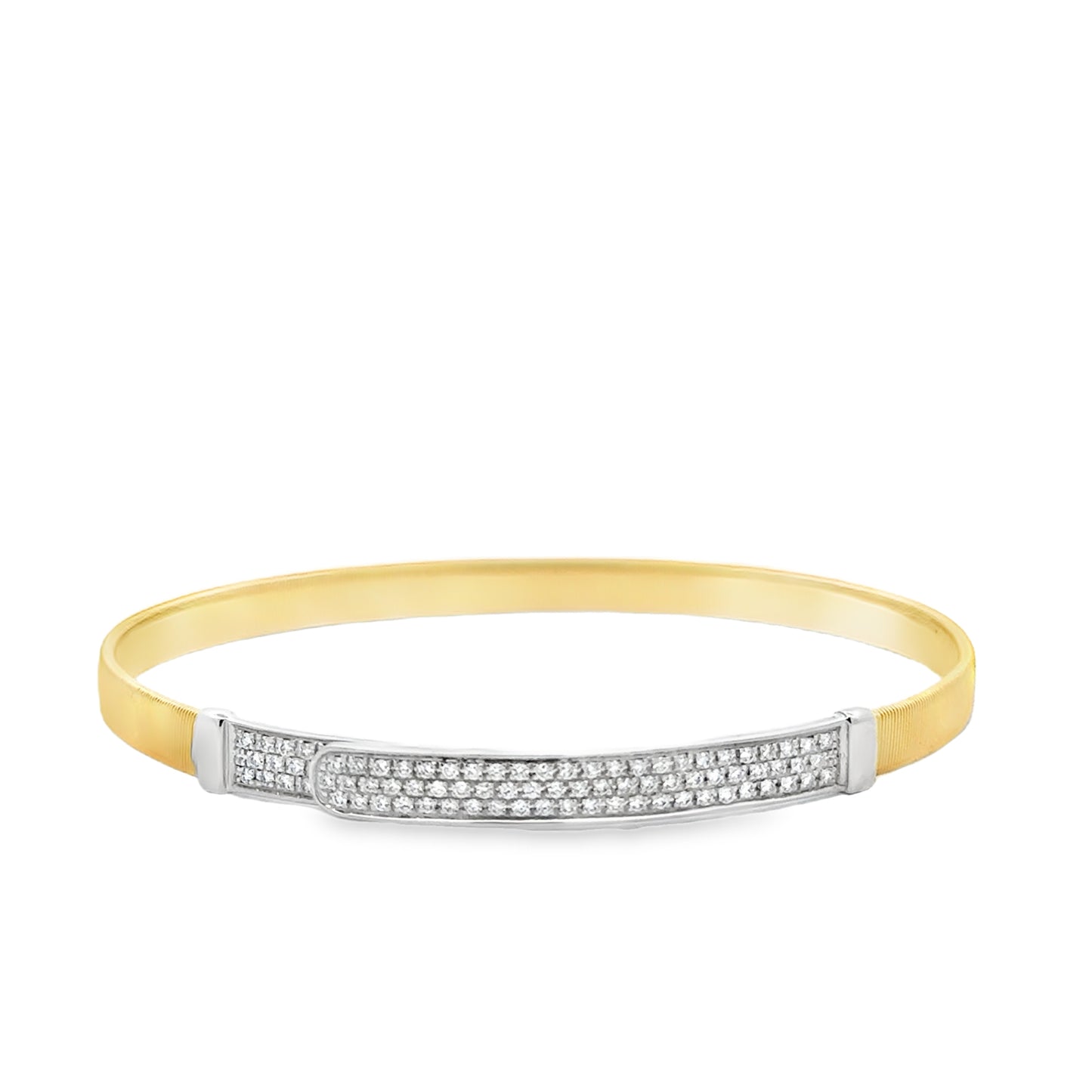 18K Yellow Gold Diamond Bangle Bracelet (0.50ct)