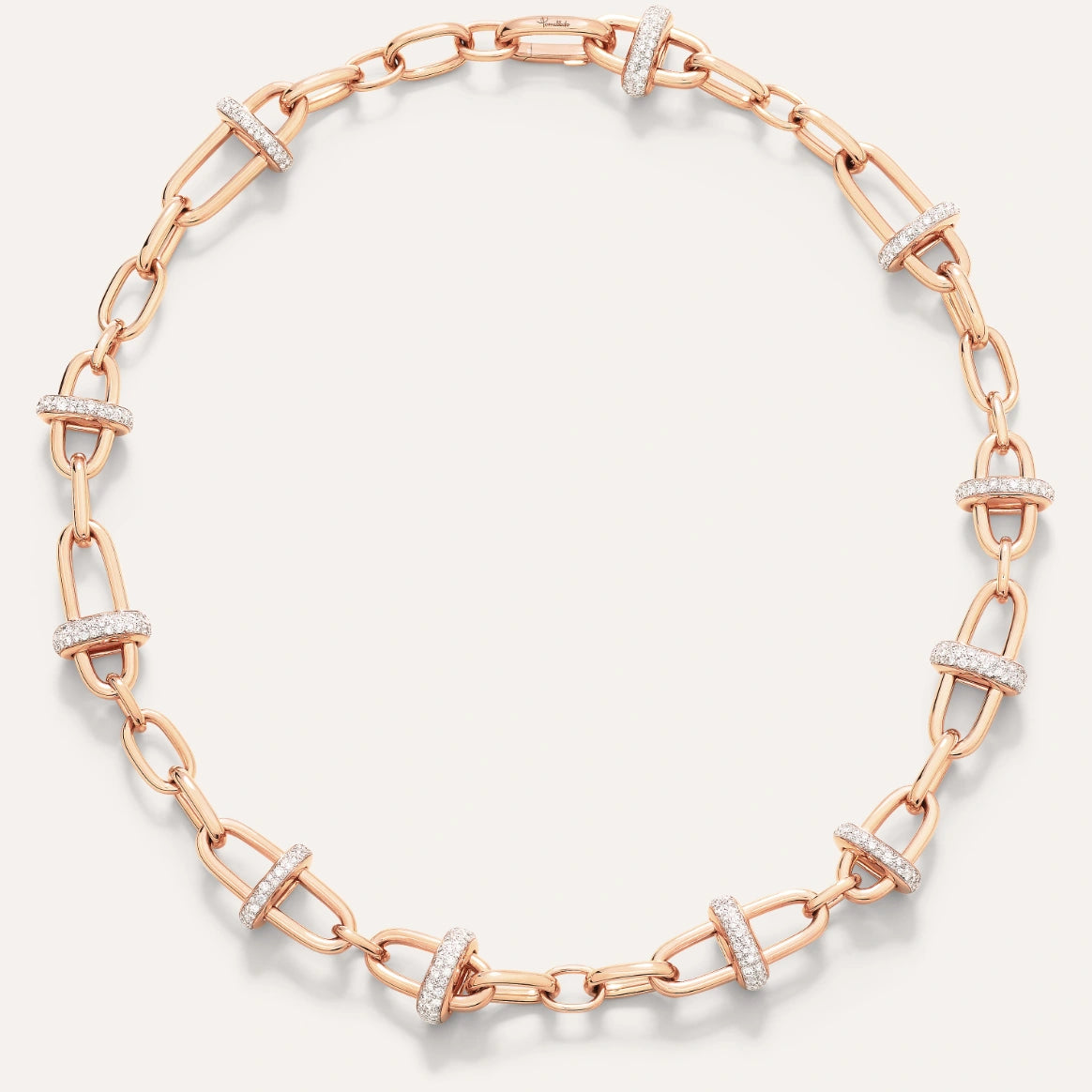 18K Rose Gold Diamond Iconica Link Necklace (4.6ct)