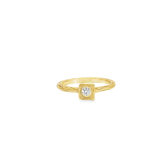 18K Yellow Gold Diamond Ring (0.03ct)
