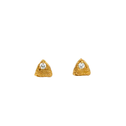 18K Yellow Gold Diamond Stud Earrings (0.10ct)