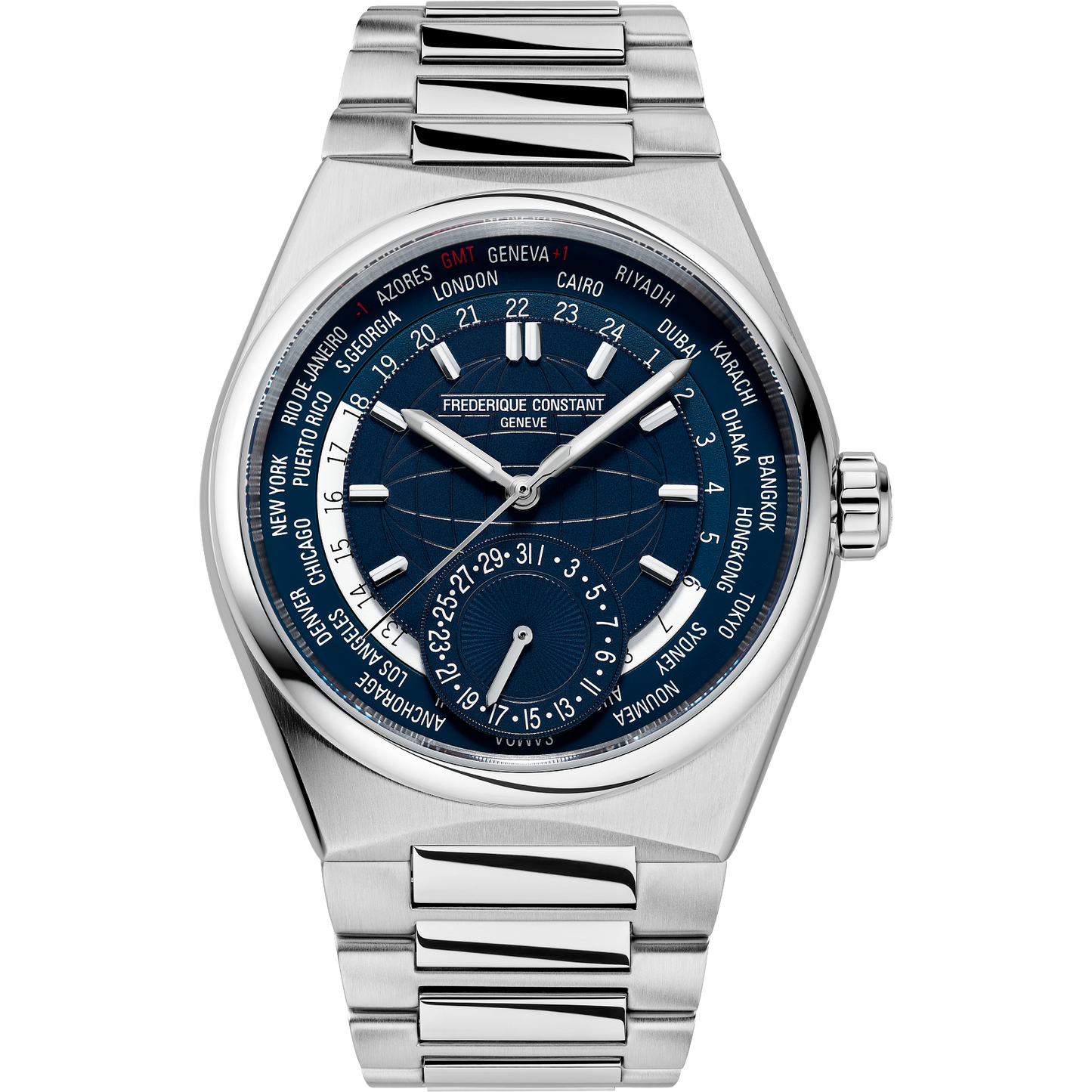 Highlife Worldtimer Manufacture 45mm Blue Dial