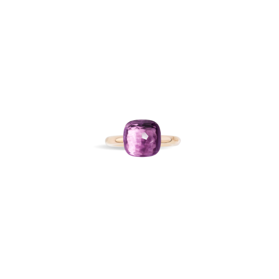 18K Rose Gold Amethyst Nudo Ring