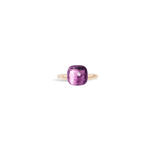 18K Rose Gold Amethyst Nudo Ring