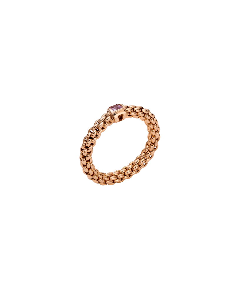 18 Rose Gold Pink Sapphire Flex'It Ring