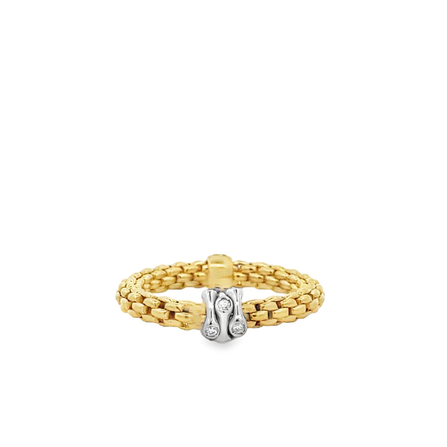18K Yellow & White Gold Diamond Ring