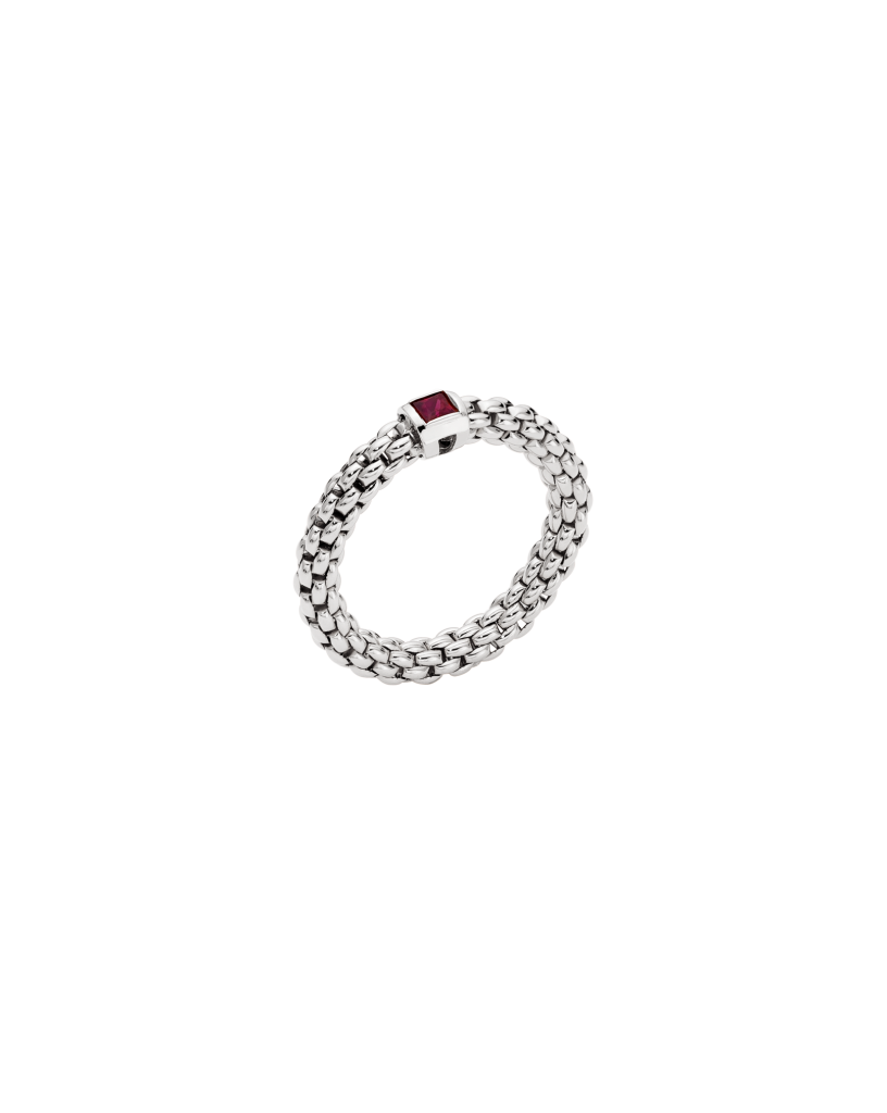 18K White Gold Ruby Flex'It Ring