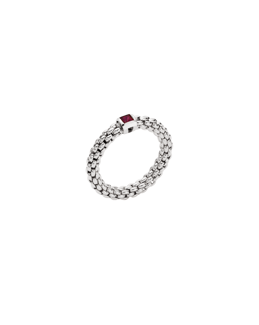 18K White Gold Ruby Flex'It Ring