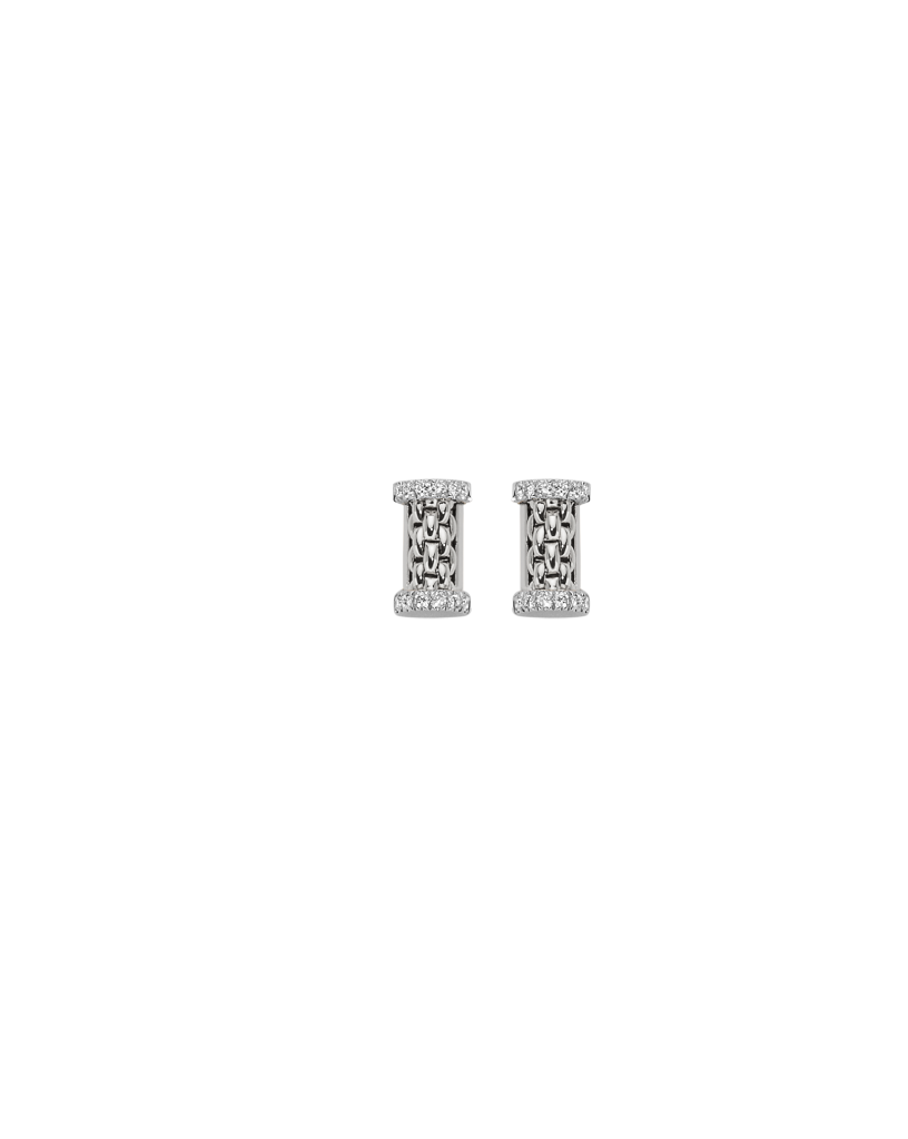 18K White Gold Diamond Stud Earrings