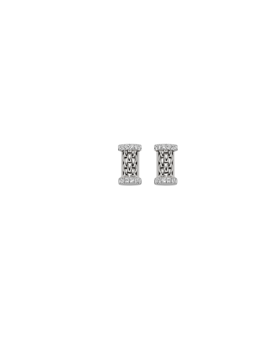 18K White Gold Diamond Stud Earrings