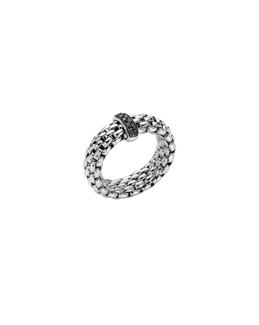 18K White Gold Black Diamond Flex'It Ring