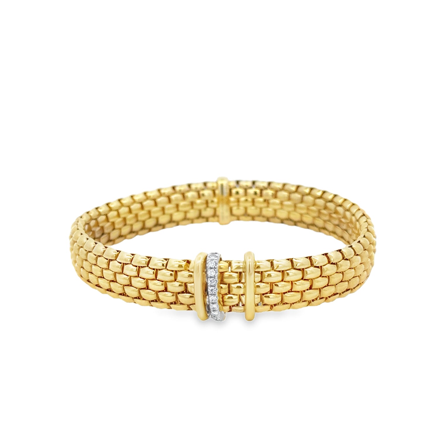 18K Yellow Gold Diamond Bracelet (0.08ct)