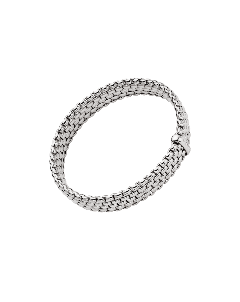 18K White Gold Diamond Flex'It Bracelet (0.01ct)