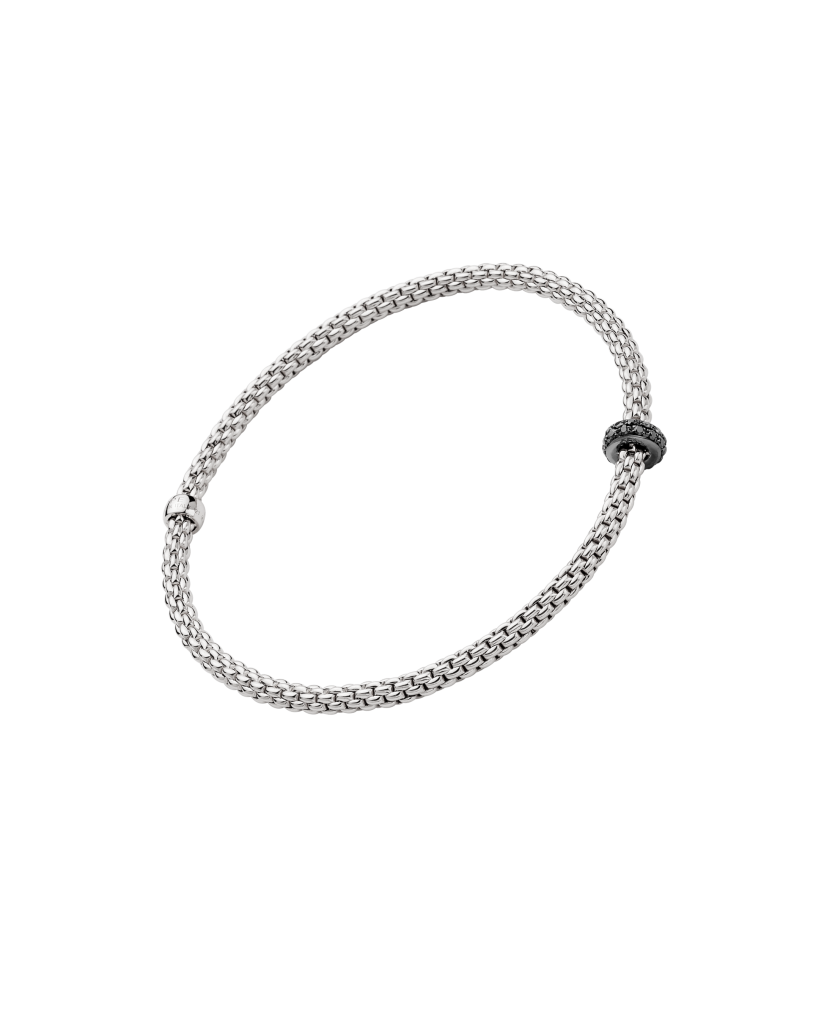 18K White Gold Black Diamond Flex'It Bracelet (0.20ct)