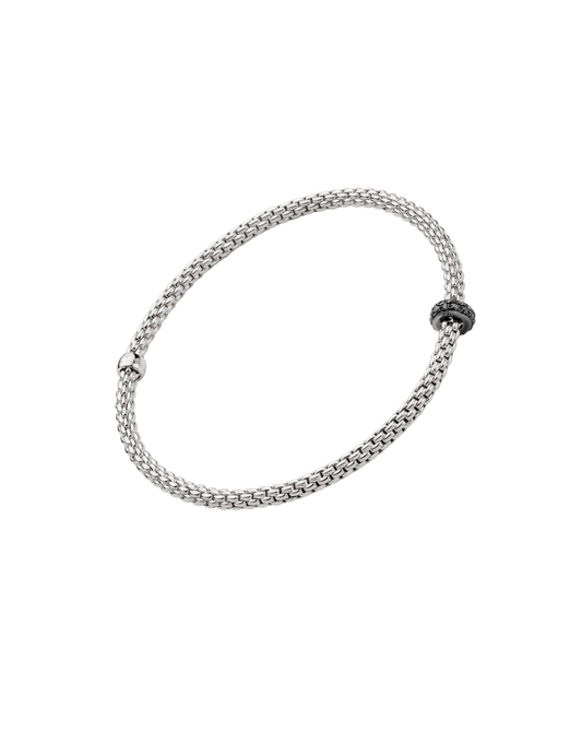 18K White Gold Black Diamond Flex'It Bracelet (0.20ct)