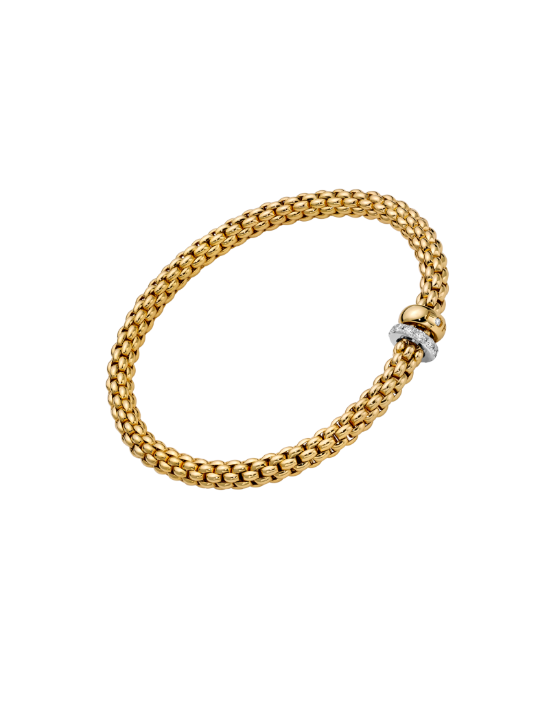 18K Yg Flex'It Bracelet Double Rondel (0.29ct)