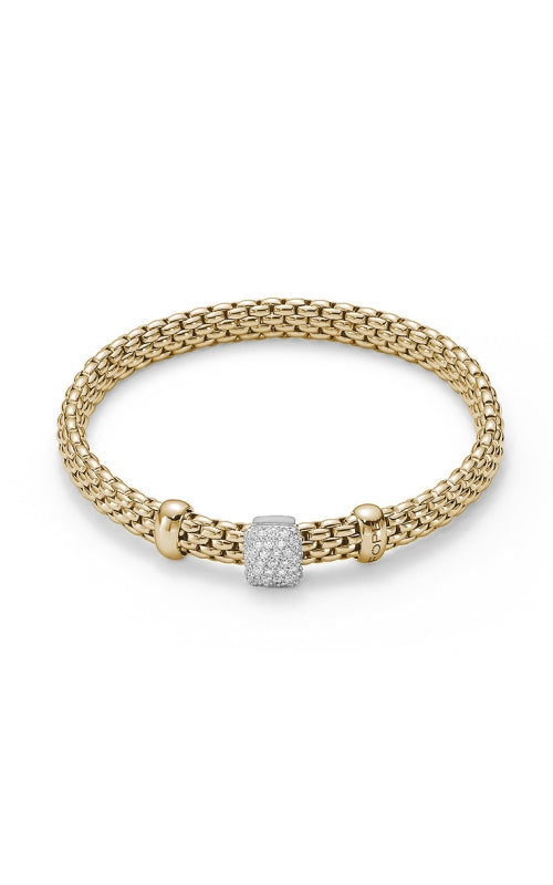 18K Yellow Gold Diamond Pave Bracelet (0.41ct)