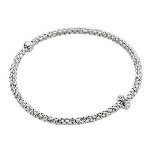 18K White Gold Diamond Bracelet (0.18ct)
