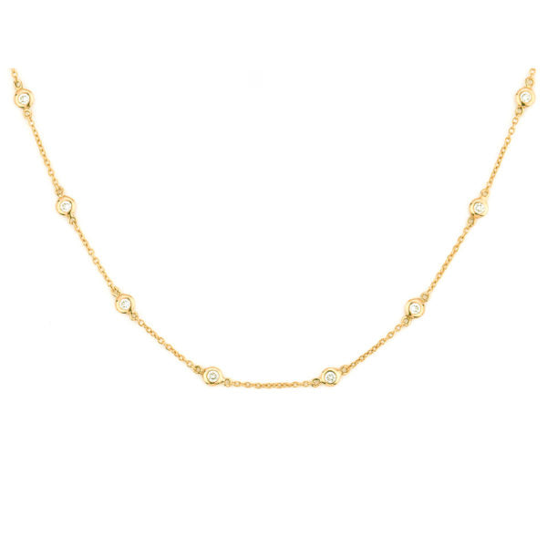 18K Yellow & White Gold Provence Floating Diamonds Chain