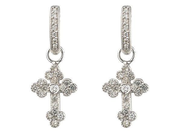 18K White Gold Diamond Tiny Guinevere Earring Charms (0.38ct)
