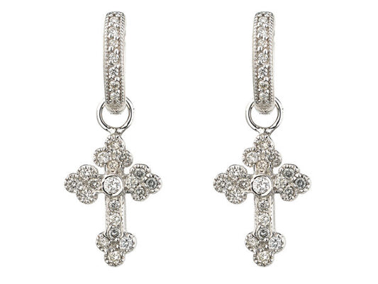18K White Gold Diamond Tiny Guinevere Earring Charms (0.38ct)