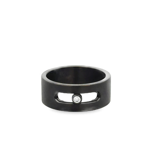 Titanium Diamond Men's Fashion Ring (0.08ct)