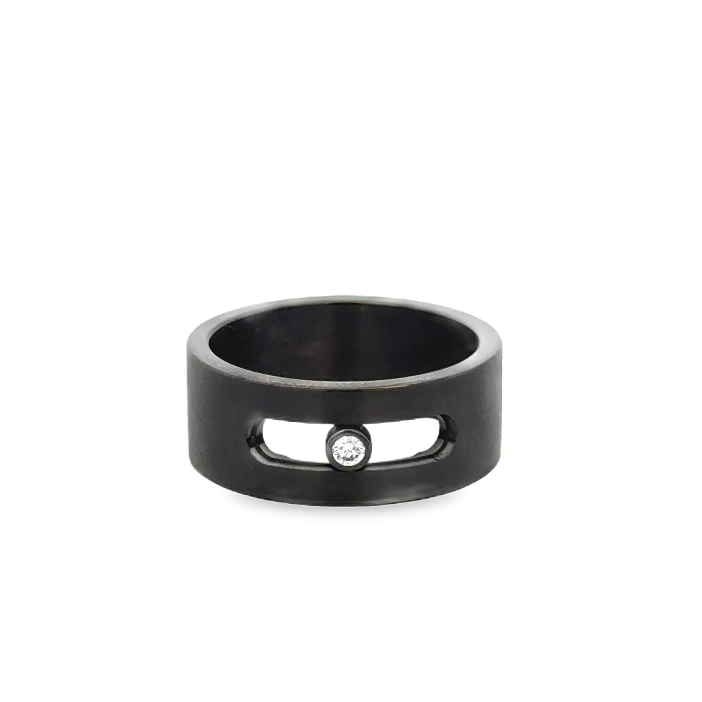 Titanium Diamond Men's Fashion Ring (0.08ct)