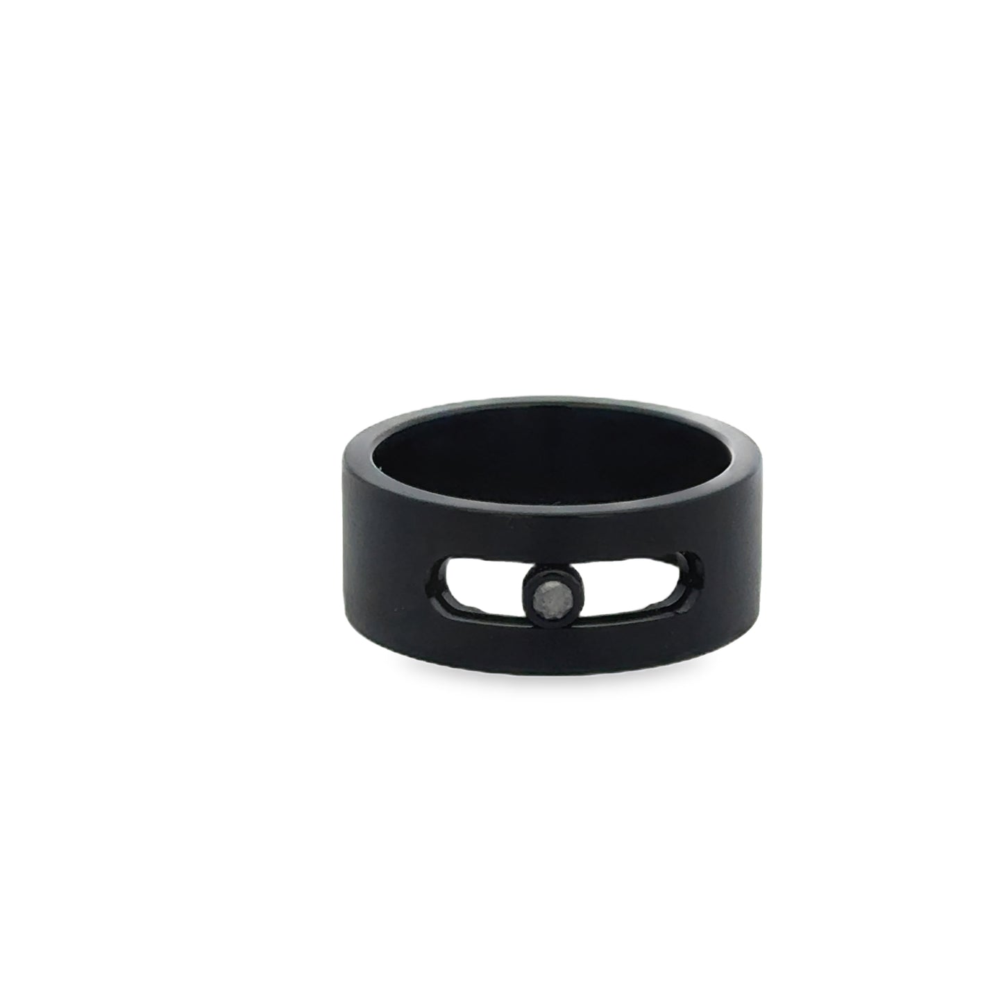 Titanium Diamond Men'S Fashion Ring (0.08ct)
