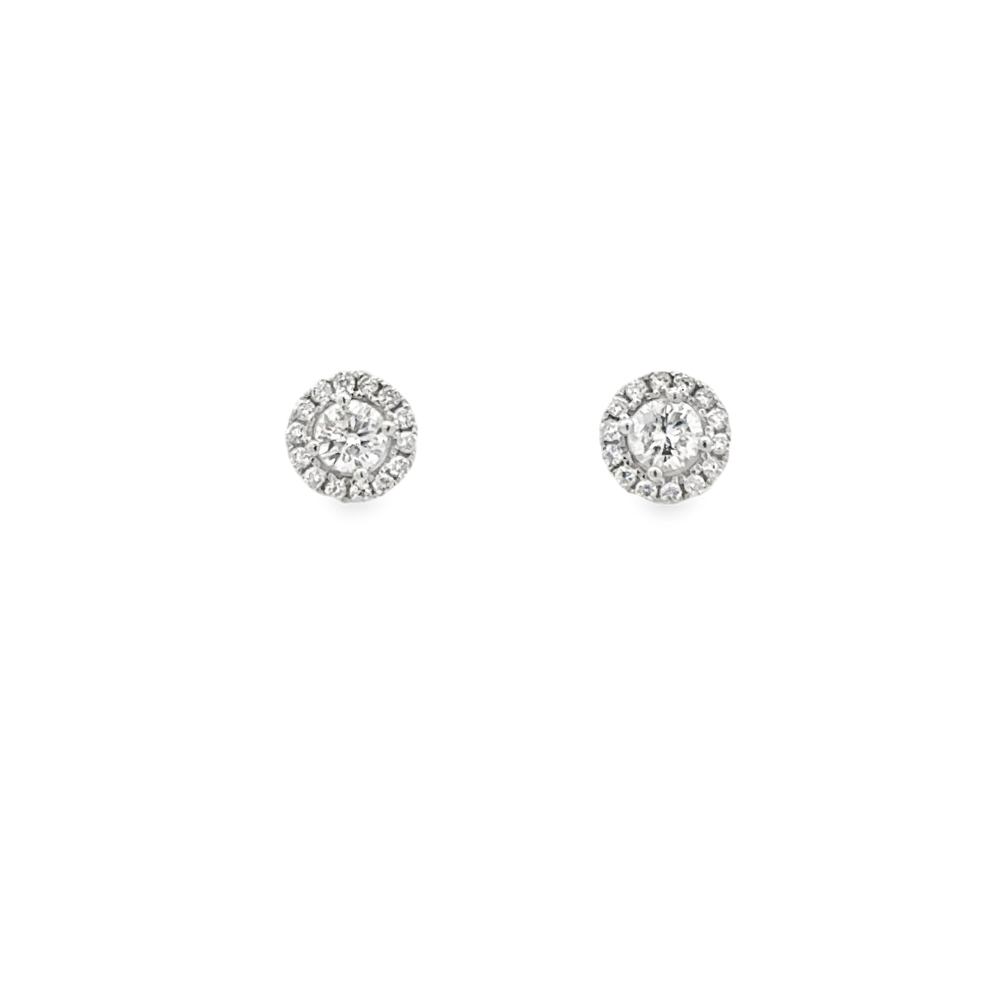 14K White Gold Diamond Stud Earrings (0.48ct)