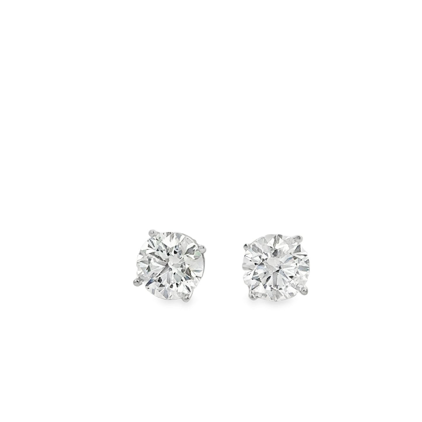 18K White Gold Diamond Stud Earrings (4.01ct)