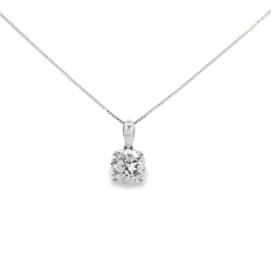 18K White Gold Diamond Fashion Necklace 1 Rd: 1.08ct