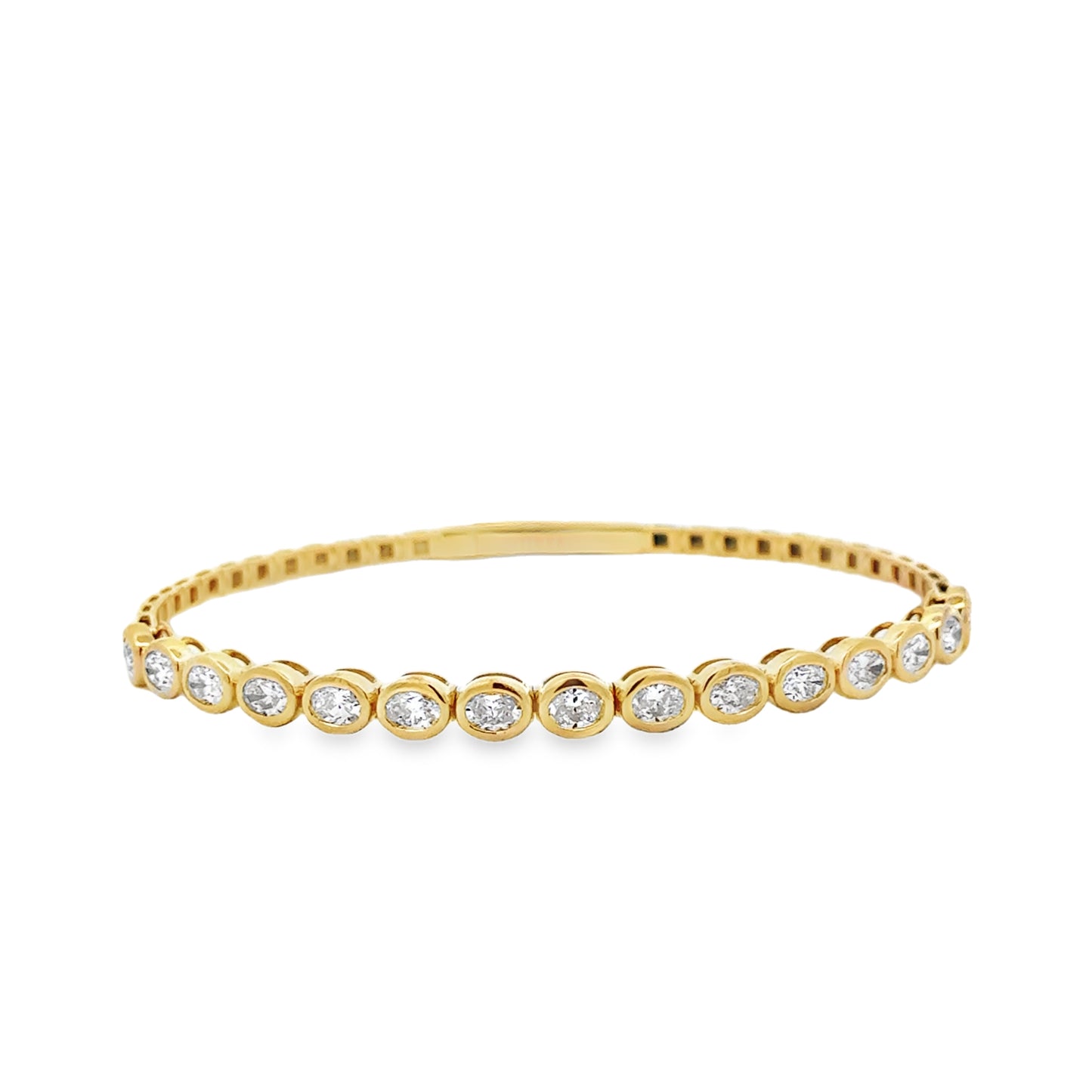 13K Yellow Gold Diamond Bangle Bracelet (2.13ct)