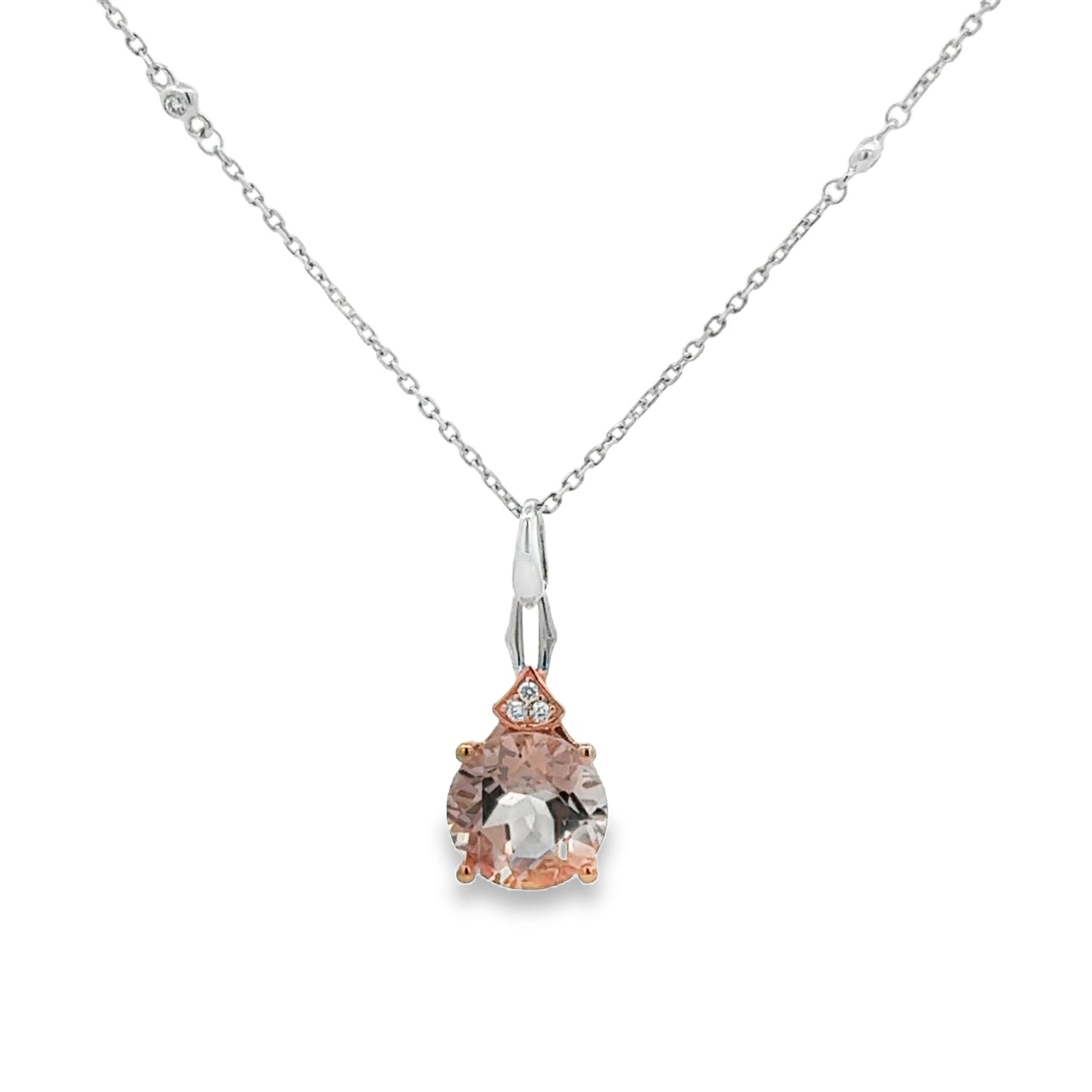 14K Tt Gold Morganite Pendant