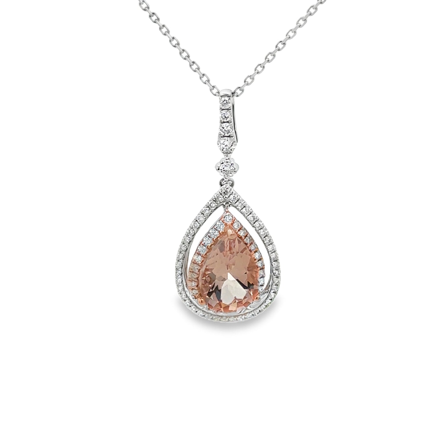 14K Tt Gold Morganite Pendant 1 Mg 1.78ct