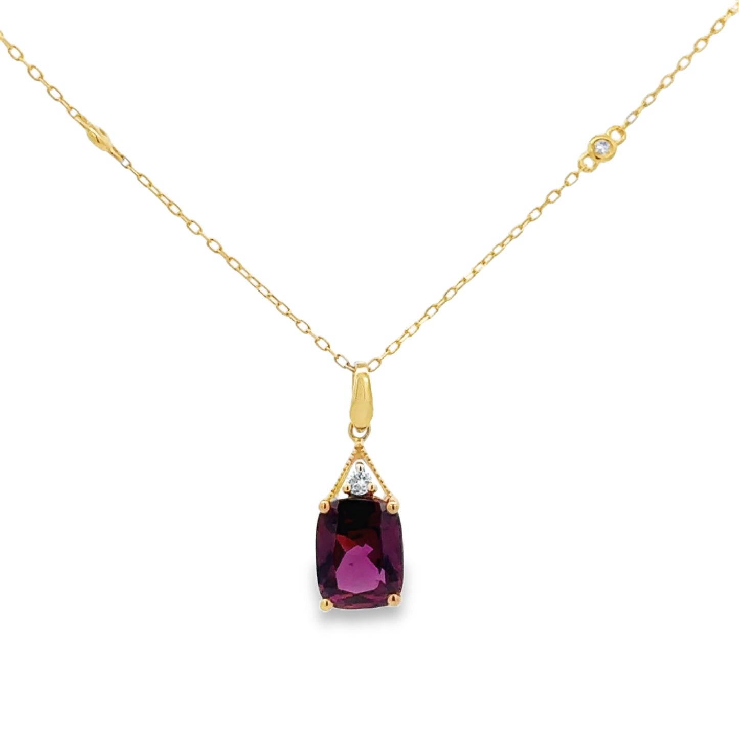 14K Yellow Gold Rhodholite-Ri Pendant (2.62ct)