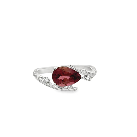 14K White Gold Tourmaline Fashion Ring