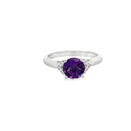 14K White Gold and Amethyst Fashion Ring (1.27ct)