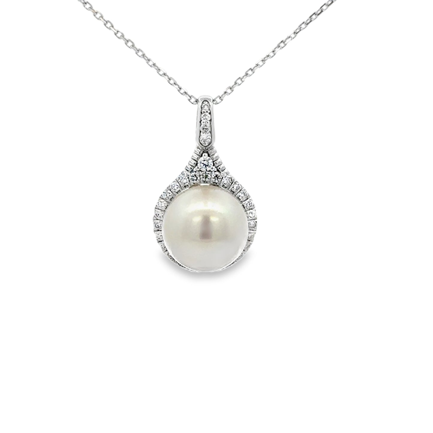 14K White Gold Pearl Pendant