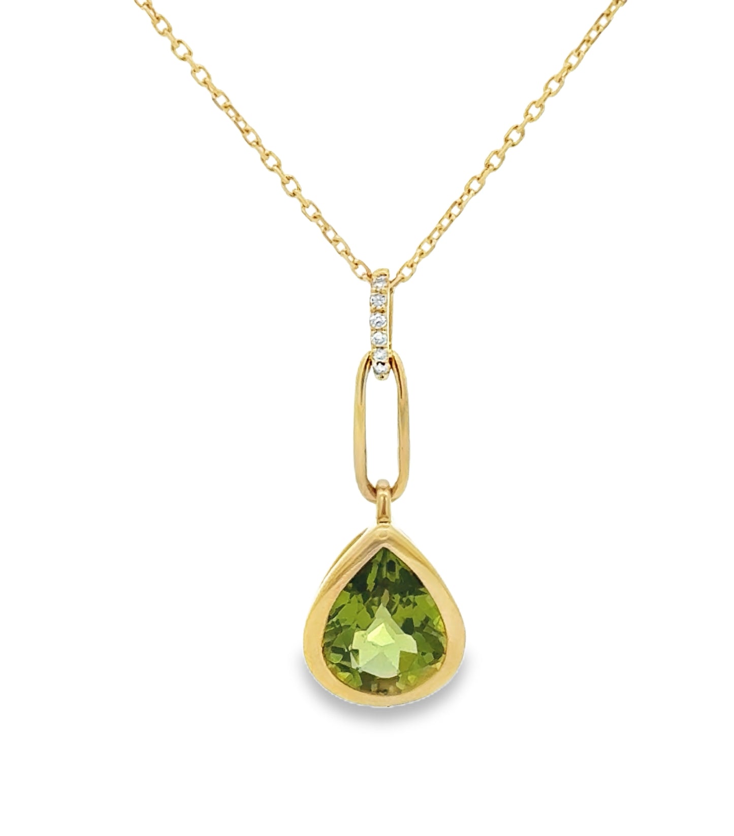 14K Yellow Gold and Peridot Pendant (2.40ct)