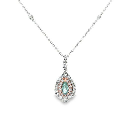 18K Tt Gold Paraiba Tourmaline Ring