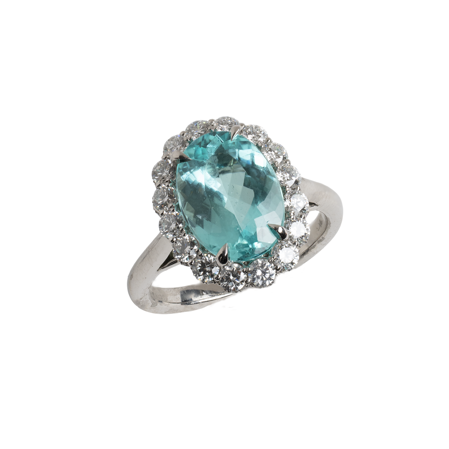 Platinum Diamond Paraiba Fashion Ring
