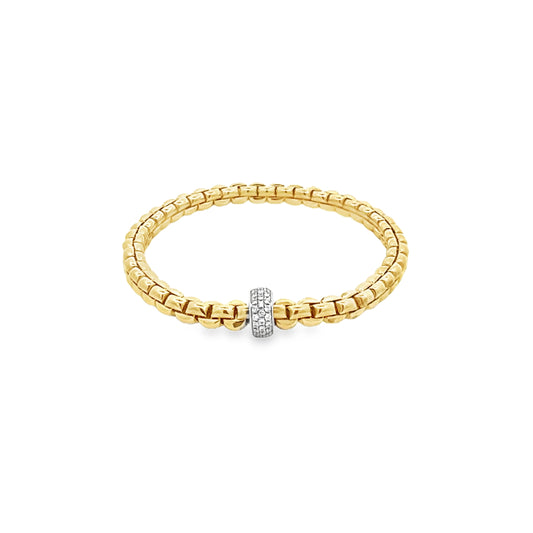 18K Yellow Gold Diamond Bracelet (0.37ct)