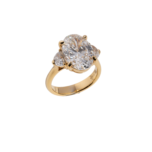 18K Yellow Gold Diamond Engagement Ring